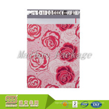 Tear Proof Self Adhesive Sealing Strip 2 Mil 3Mil 4Mil Custom Pink Rose Design Poly Mailer 10 X 13